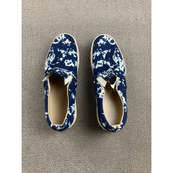 Saturdays NYC Vass Ash Slip On Sneakers Men 10 Blue Print Tie Die Low Top - Picture 5 of 8